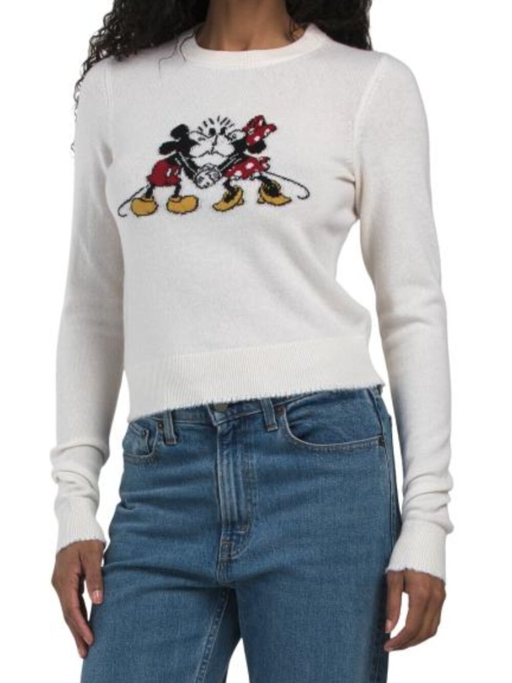 RE/DONE Cashmere Mickey Crew Neck Sweater